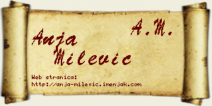 Anja Milević vizit kartica